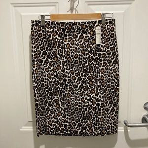 🔴DONATING SOON🔴 NWT J. Crew leopard print skirt